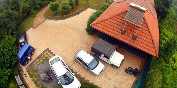 The landscaped grounds of the resort