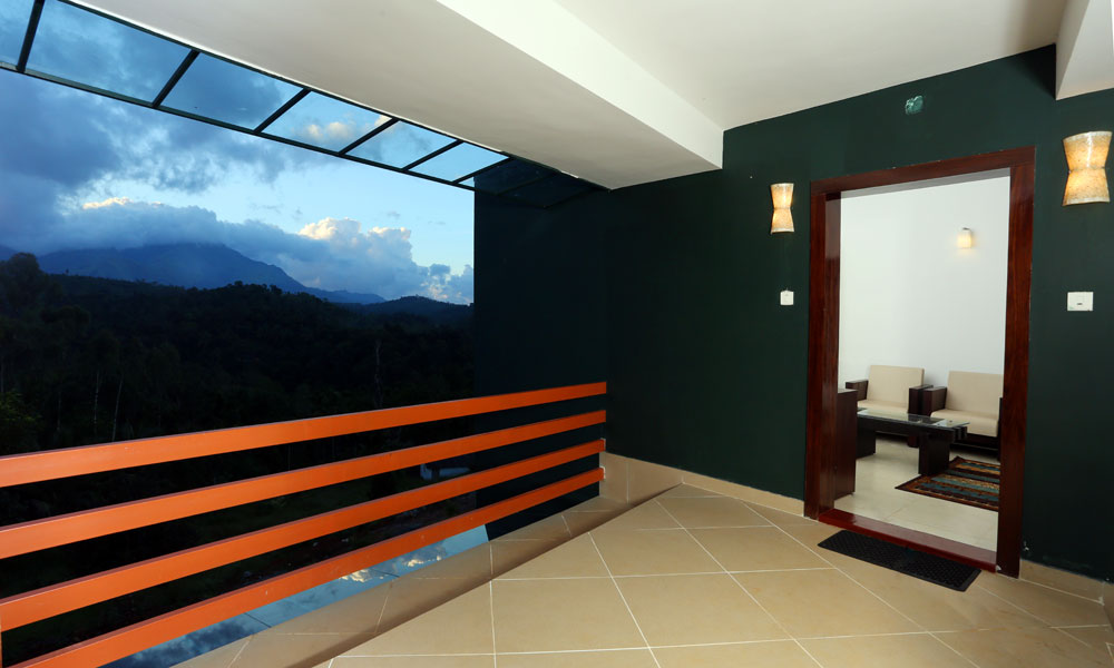 Mountain panorama from the resort terrace